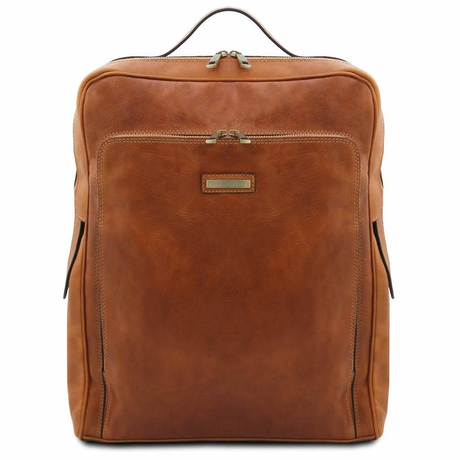 Bangkok - Matte leather laptop backpack - Large size | TL142336
