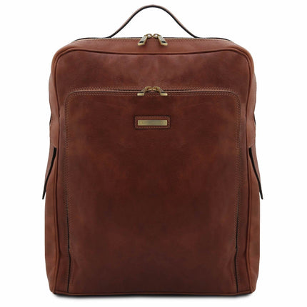 Bangkok - Matte leather laptop backpack - Large size | TL142336