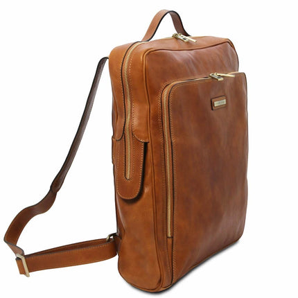 Bangkok - Matte leather laptop backpack - Large size | TL142336