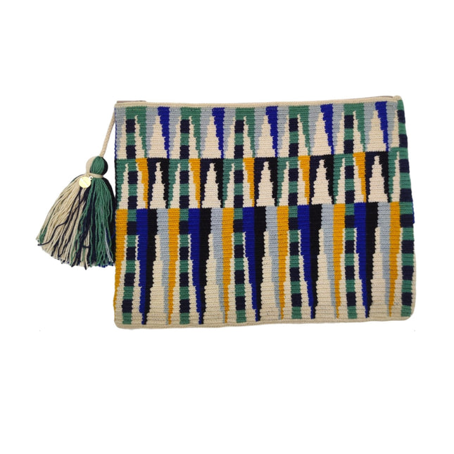 Borsa Clutch Donna Royal Blue/Green