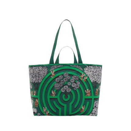 Borsa Maxi Shopping Labyrinthe Verde
