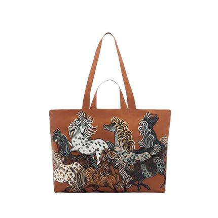 Borsa Maxi Shopping Western Marrone