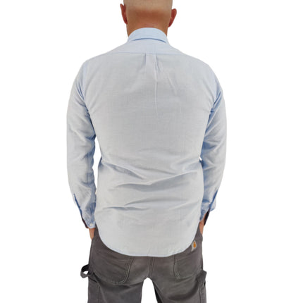 Camicia Bradford Flanella Uomo Blu Polvere