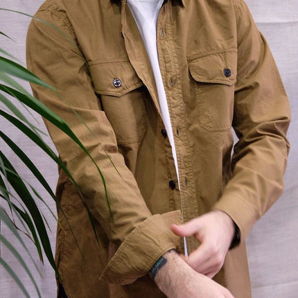 Camicia Cpo Popeline Uomo Tobacco