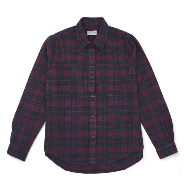 Camicia Flanella Check Donna Blue Wash