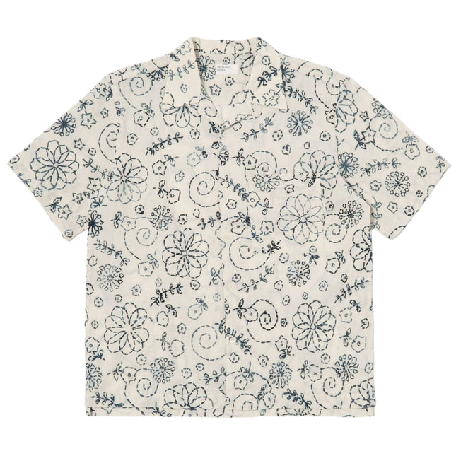 Camicia Kantha Uomo Ecru Charcoal