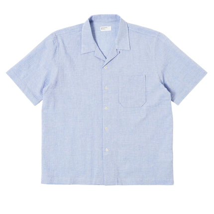 Camicia Seersucker Uomo Pale Blue