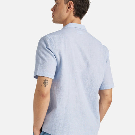 Camicia Seersucker Uomo Pale Blue