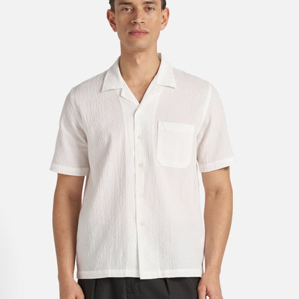 Camicia Seersucker Uomo White
