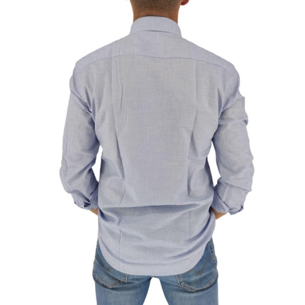 Camicia Simo Uomo Light Blue/White