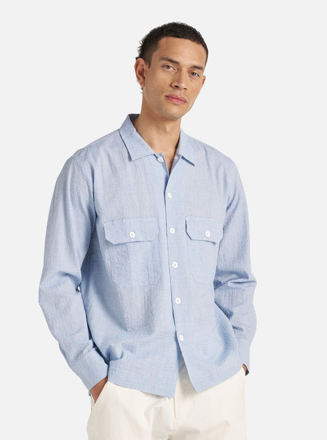 Camicia Utility Uomo Pale Blue