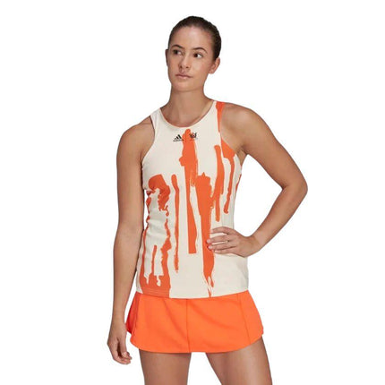 Canotta Thebe Magugu New York Y - Back Donna Ecru Tint/Impact Orange