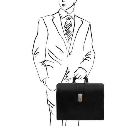 Canova - Leather doctor bag briefcase 3 compartments | TL142352