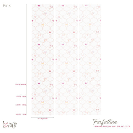 Carta da parati - Farfalline rosa