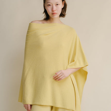 Cashmere Mix Asymmetric Poncho