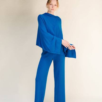 Cashmere Mix Asymmetric Poncho