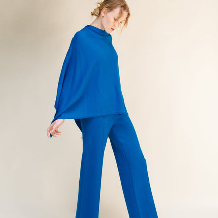 Cashmere Mix Asymmetric Poncho