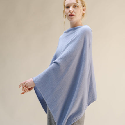 Cashmere Mix Asymmetric Poncho