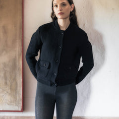 Cashmere Mix Bomber Jacket