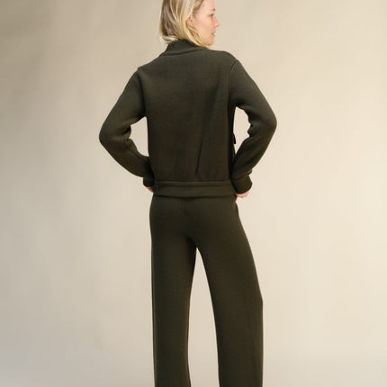 Cashmere Mix Bomber Jacket