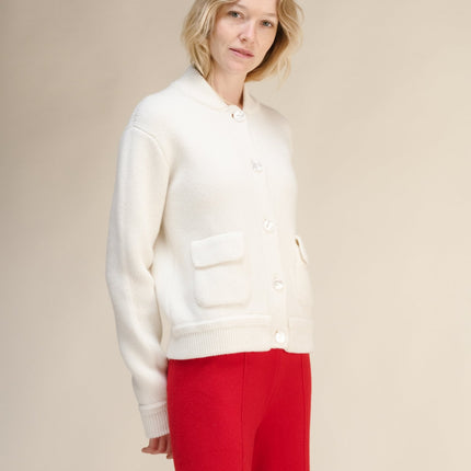 Cashmere Mix Bomber Jacket