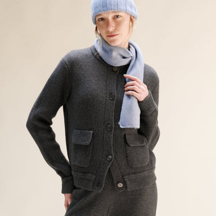 Cashmere Mix Bomber Jacket