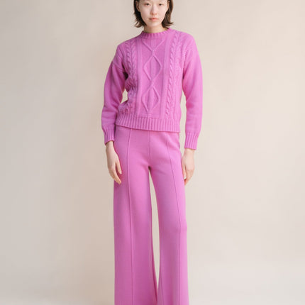 Cashmere Mix Cable Knit Sweater