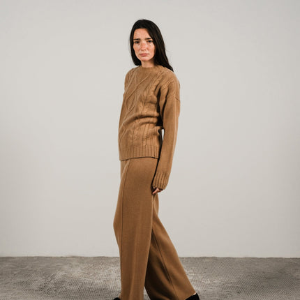 Cashmere Mix Cable Knit Sweater