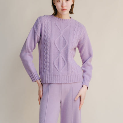 Cashmere Mix Cable Knit Sweater
