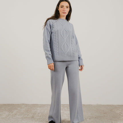 Cashmere Mix Cable Knit Sweater