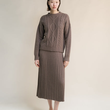 Cashmere Mix Cable Knit Sweater