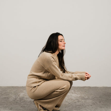 Cashmere Mix Cable Knit Sweater