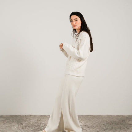 Cashmere Mix Cable Knit Sweater