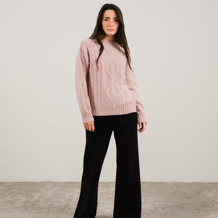 Cashmere Mix Cable Knit Sweater