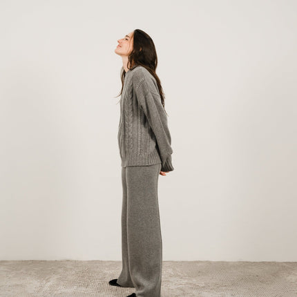 Cashmere Mix Cable Knit Sweater