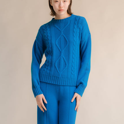 Cashmere Mix Cable Knit Sweater