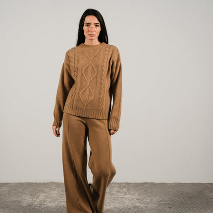 Cashmere Mix Cable Knit Sweater