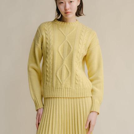 Cashmere Mix Cable Knit Sweater