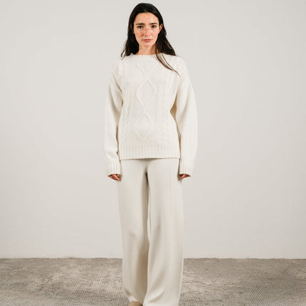 Cashmere Mix Cable Knit Sweater