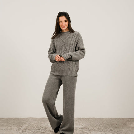 Cashmere Mix Cable Knit Sweater