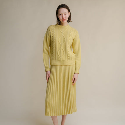 Cashmere Mix Cable Knit Sweater