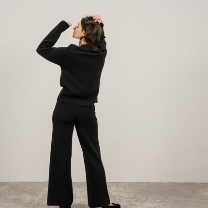 Cashmere Mix Cable Knit Sweater