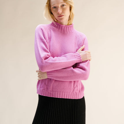 Cashmere Mix Cable "Ricciolo" Sweater (3D - Knit)