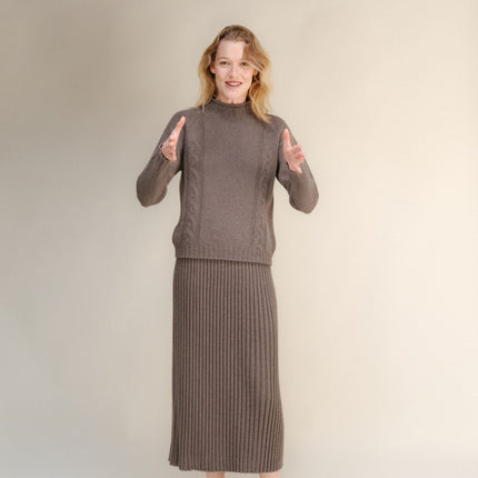 Cashmere Mix Cable "Ricciolo" Sweater (3D - Knit)