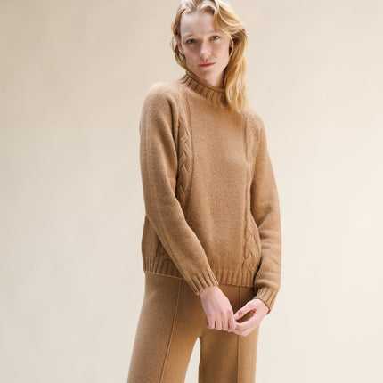 Cashmere Mix Cable "Ricciolo" Sweater (3D - Knit)