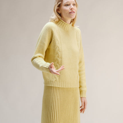 Cashmere Mix Cable "Ricciolo" Sweater (3D - Knit)