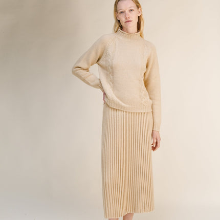Cashmere Mix Cable "Ricciolo" Sweater (3D - Knit)
