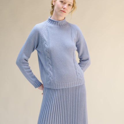 Cashmere Mix Cable "Ricciolo" Sweater (3D - Knit)