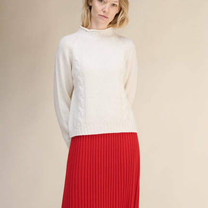 Cashmere Mix Cable "Ricciolo" Sweater (3D - Knit)