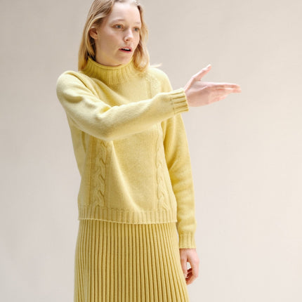 Cashmere Mix Cable "Ricciolo" Sweater (3D - Knit)